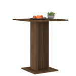 vidaXL Bistro Table Smoked Oak 60x60x75 cm Engineered Wood - Bistro Sets from vidaXL