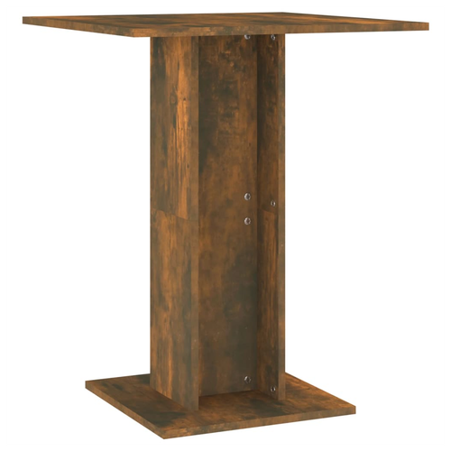 vidaXL Bistro Table Smoked Oak 60x60x75 cm Engineered Wood - Bistro Sets from vidaXL