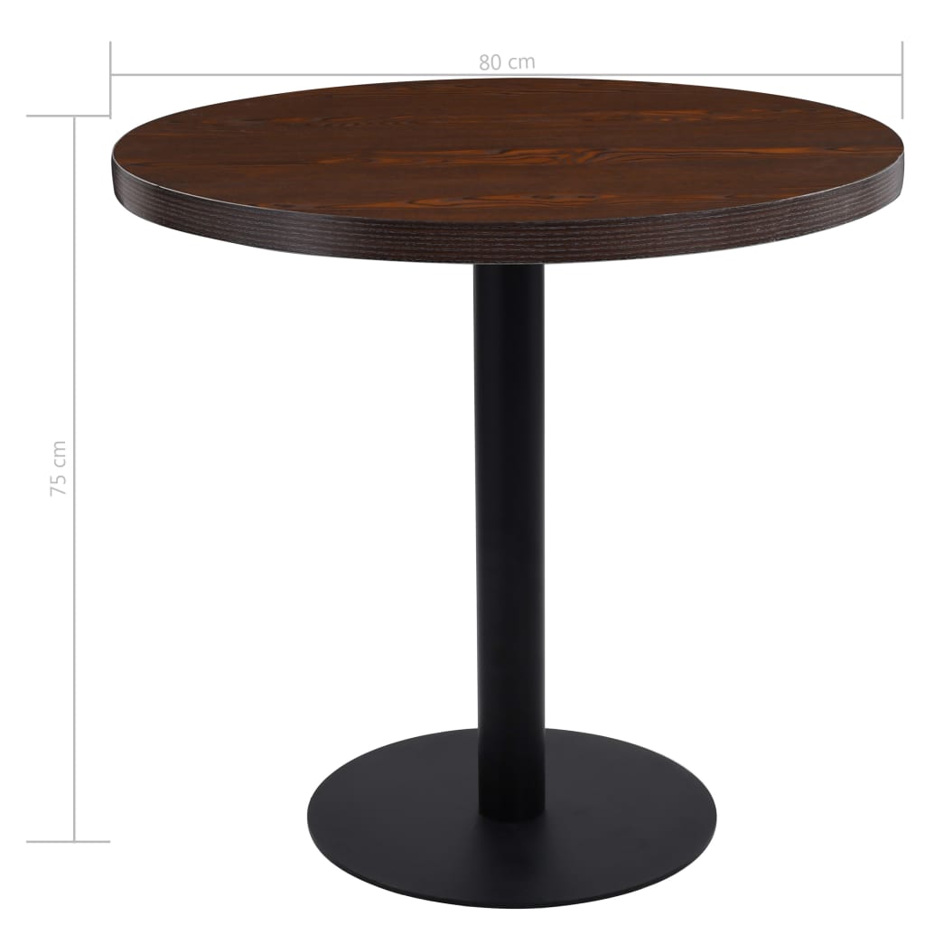 vidaXL Bistro Table Light Brown 40 cm MDF - Bistro Sets from vidaXL