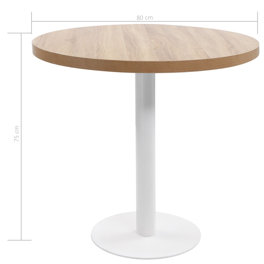 vidaXL Bistro Table Light Brown 40 cm MDF - Bistro Sets from vidaXL