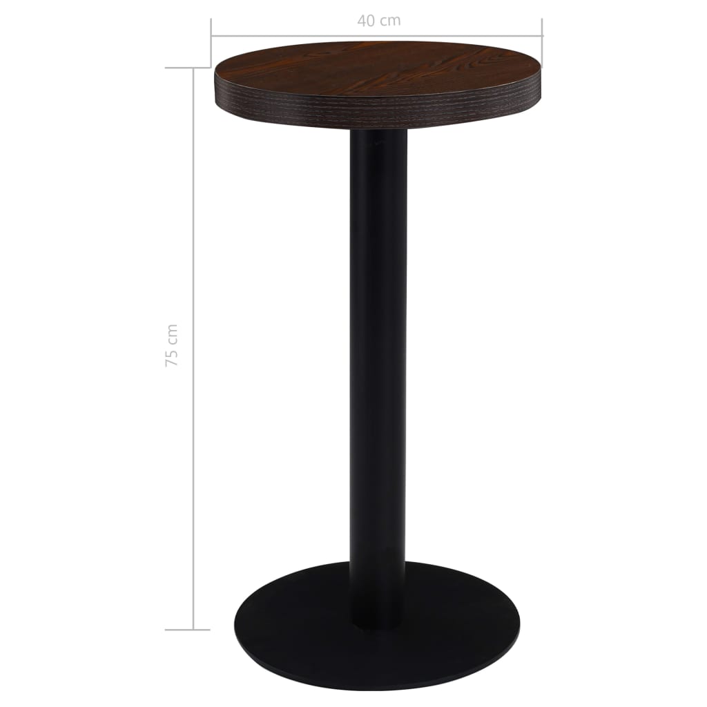 vidaXL Bistro Table Light Brown 40 cm MDF - Bistro Sets from vidaXL