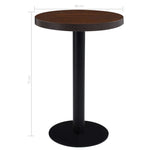 vidaXL Bistro Table Light Brown 40 cm MDF - Bistro Sets from vidaXL