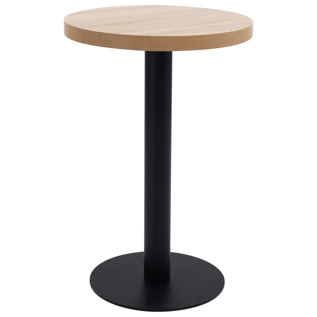 vidaXL Bistro Table Light Brown 40 cm MDF - Bistro Sets from vidaXL
