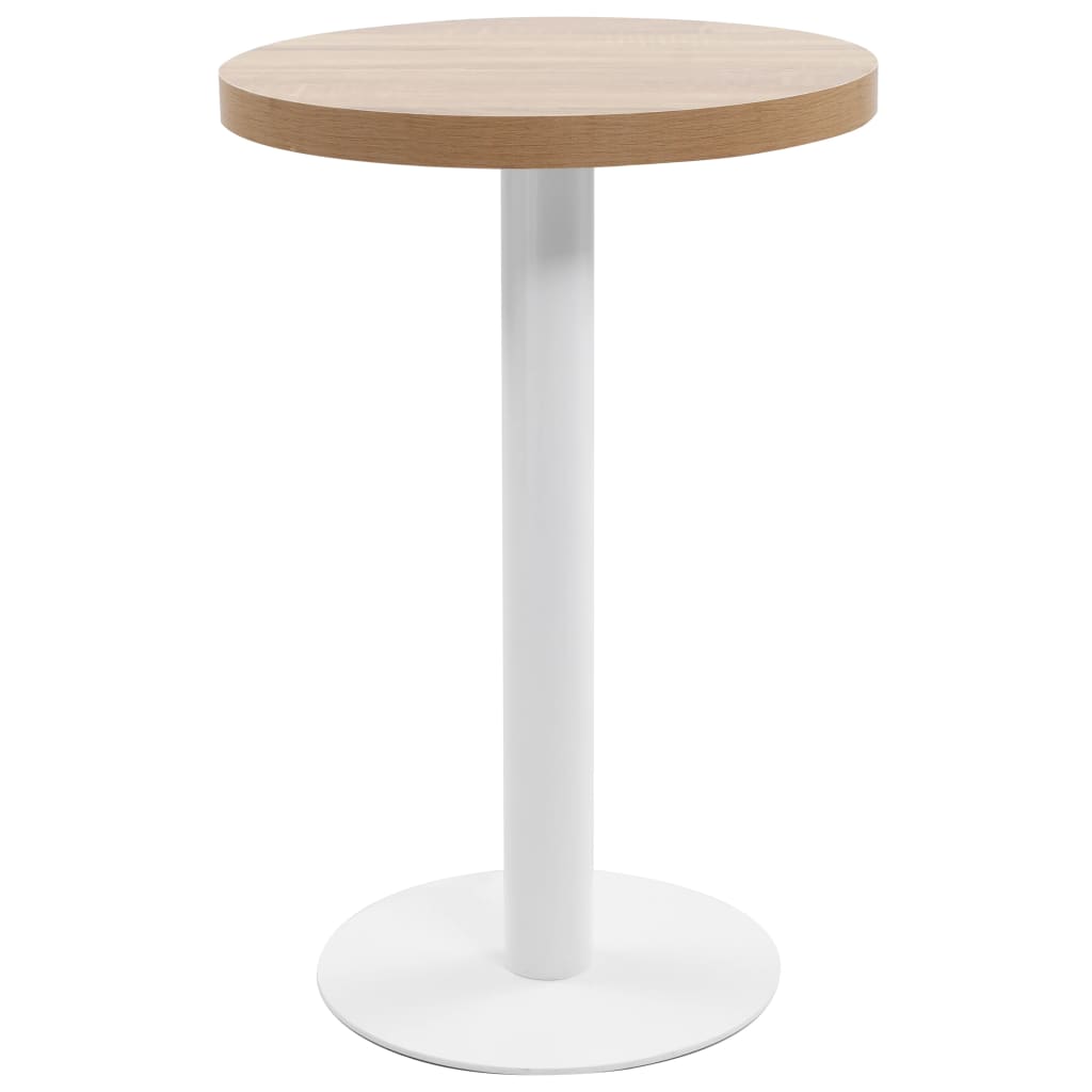 vidaXL Bistro Table Light Brown 40 cm MDF - Bistro Sets from vidaXL