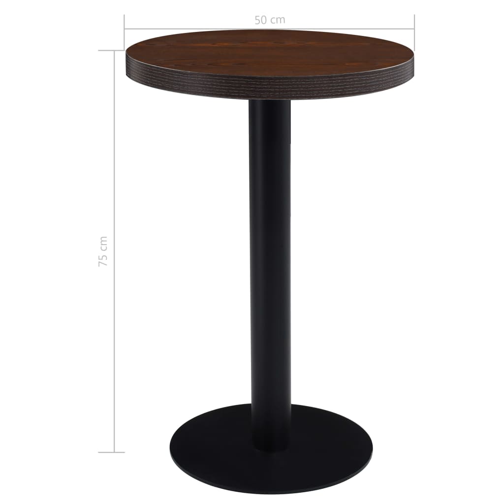 vidaXL Bistro Table Light Brown 40 cm MDF - Bistro Sets from vidaXL