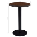 vidaXL Bistro Table Light Brown 40 cm MDF - Bistro Sets from vidaXL