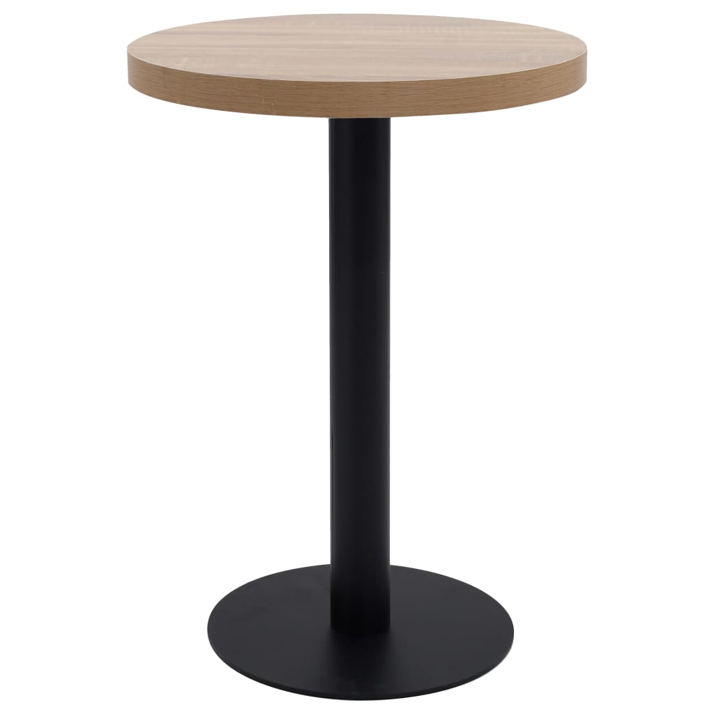 vidaXL Bistro Table Light Brown 40 cm MDF - Bistro Sets from vidaXL