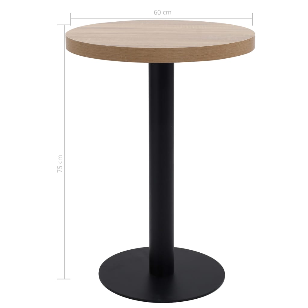 vidaXL Bistro Table Light Brown 40 cm MDF - Bistro Sets from vidaXL