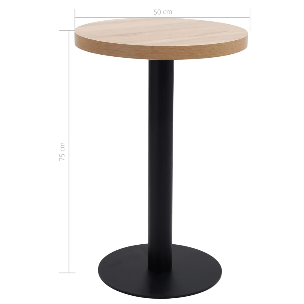vidaXL Bistro Table Light Brown 40 cm MDF - Bistro Sets from vidaXL