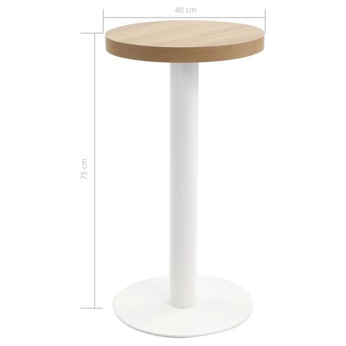 vidaXL Bistro Table Light Brown 40 cm MDF - Bistro Sets from vidaXL