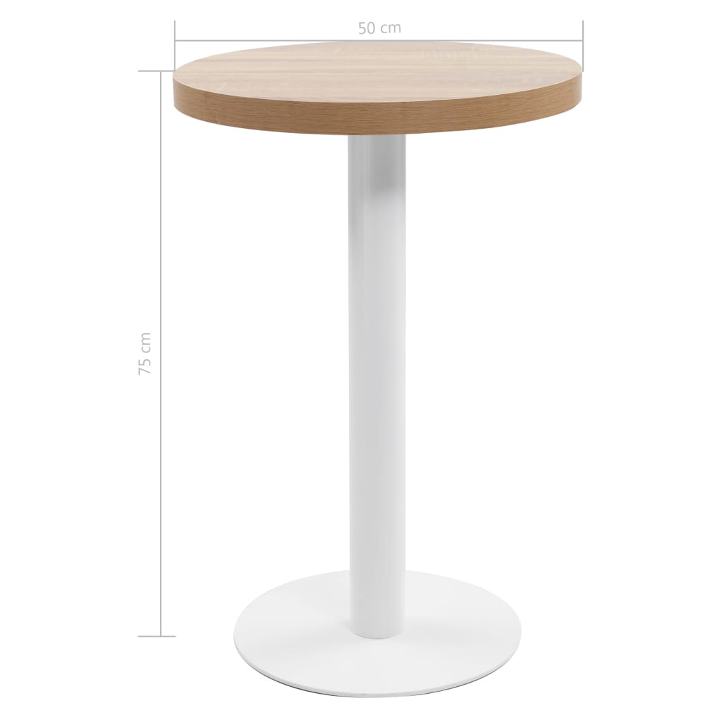 vidaXL Bistro Table Light Brown 40 cm MDF - Bistro Sets from vidaXL