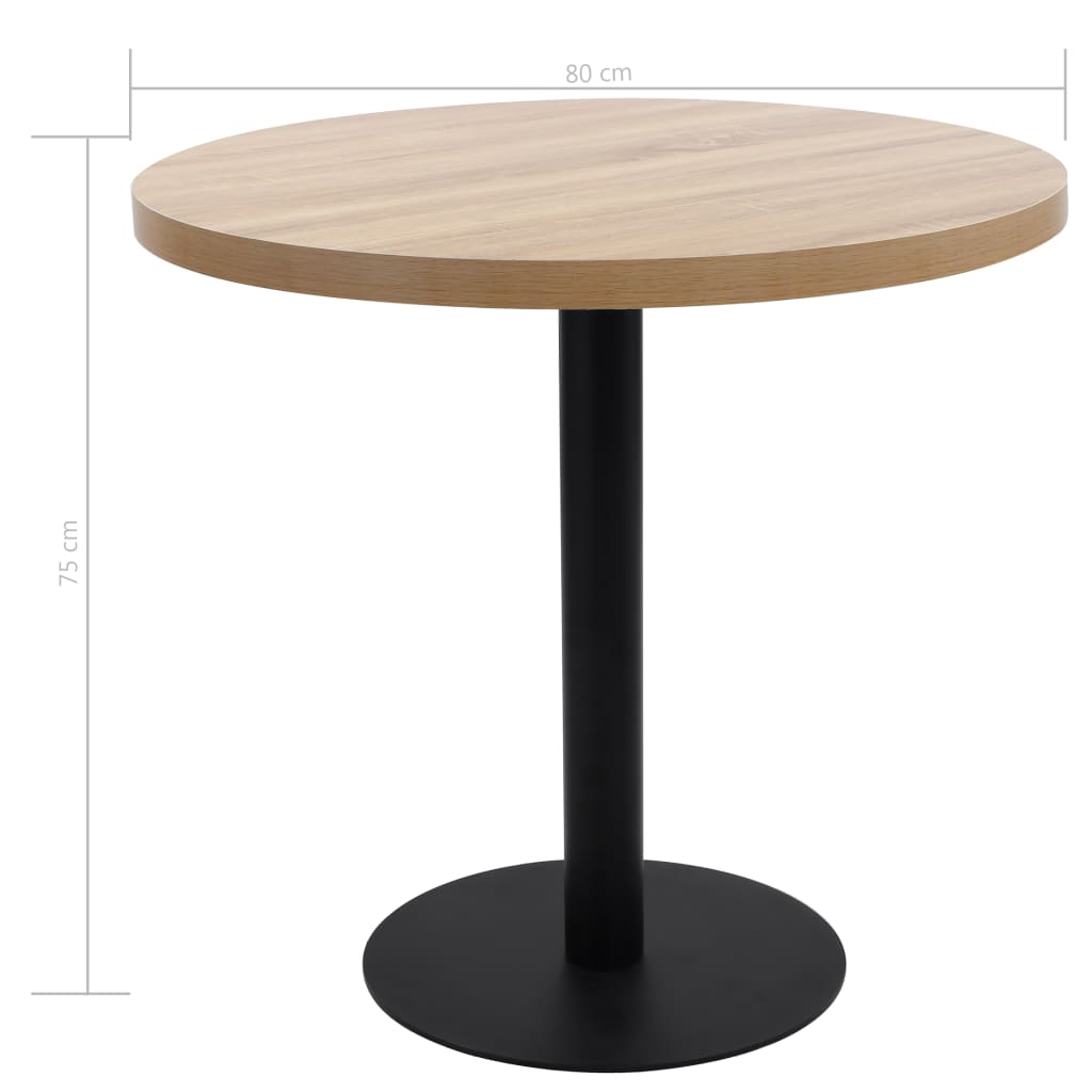 vidaXL Bistro Table Light Brown 40 cm MDF - Bistro Sets from vidaXL