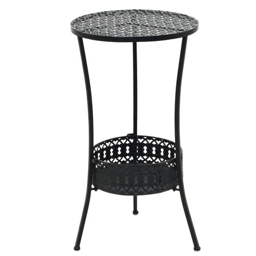 Bistro Table Black 40x70 cm Metal - Bistro Sets from vidaXL
