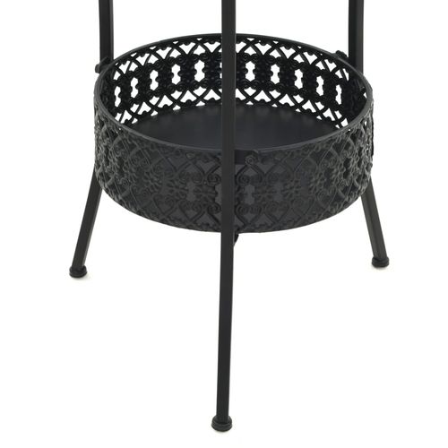 Bistro Table Black 40x70 cm Metal - Bistro Sets from vidaXL
