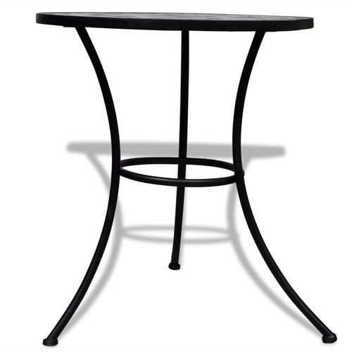 Bistro Table Black and White 60 cm Mosaic - Bistro Sets from vidaXL