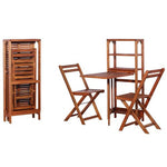 vidaXL 3 Piece Folding Bistro Set Solid Acacia Wood - Bistro Sets from vidaXL