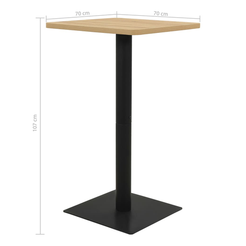 vidaXL Bistro Table Oak Colour 70x70x107 cm - Bistro Sets from vidaXL