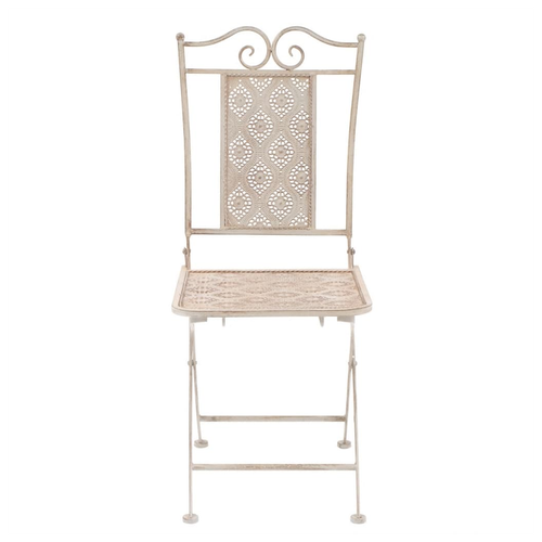 vidaXL 3 Piece Bistro Set Steel White - Bistro Sets from vidaXL