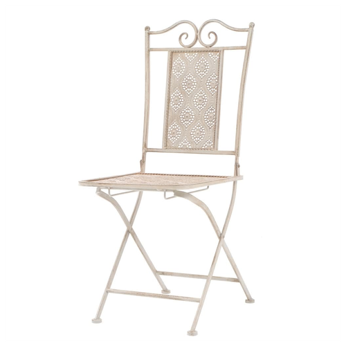 vidaXL 3 Piece Bistro Set Steel White - Bistro Sets from vidaXL