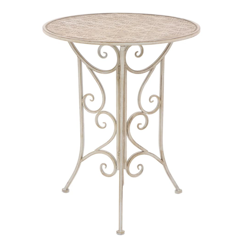 vidaXL 3 Piece Bistro Set Steel White - Bistro Sets from vidaXL