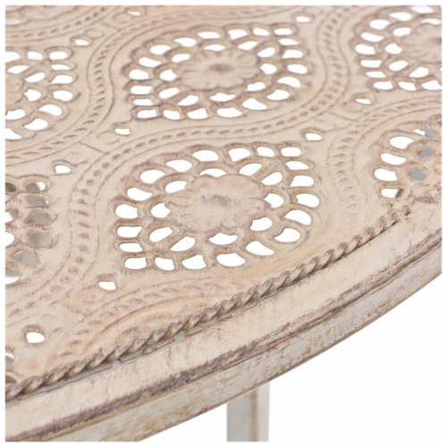 vidaXL 3 Piece Bistro Set Steel White - Bistro Sets from vidaXL