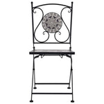 vidaXL Mosaic Bistro Chairs 2 pcs Brown Ceramic - Bistro Sets from vidaXL