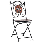 vidaXL Mosaic Bistro Chairs 2 pcs Brown Ceramic - Bistro Sets from vidaXL