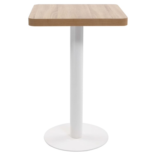 vidaXL Bistro Table Light Brown 50x50 cm MDF - Bistro Sets from vidaXL