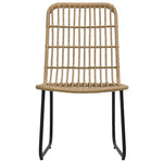 vidaXL 3 Piece Bistro Set Poly Rattan Oak - Bistro Sets from vidaXL