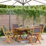 vidaXL 3 Piece Bistro Set Cream White Fabric and Solid Wood - Bistro Sets from vidaXL