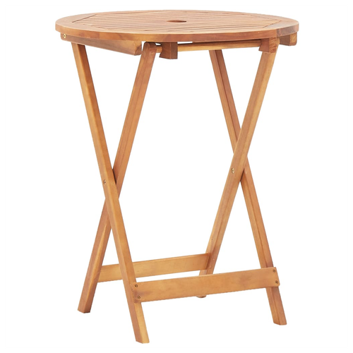 vidaXL 3 Piece Bistro Set Cream White Fabric and Solid Wood - Bistro Sets from vidaXL