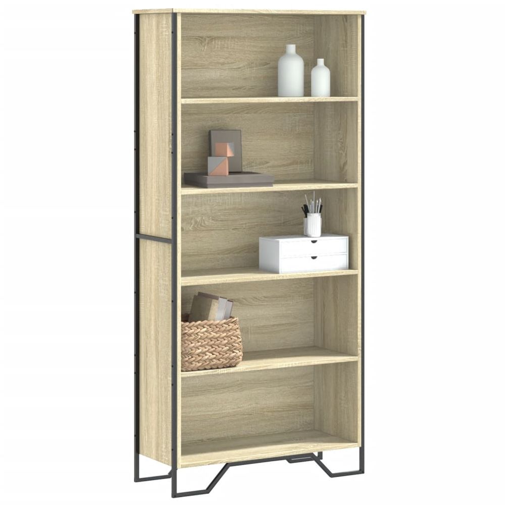 Bookcase Black 50x31x74.5 cm vidaXL Engineered Wood - Bookcase from vidaXL