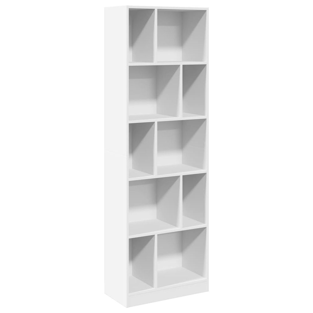Bookcase White 57x28.5x174 cm vidaXL Engineered Wood - Bookcase from vidaXL