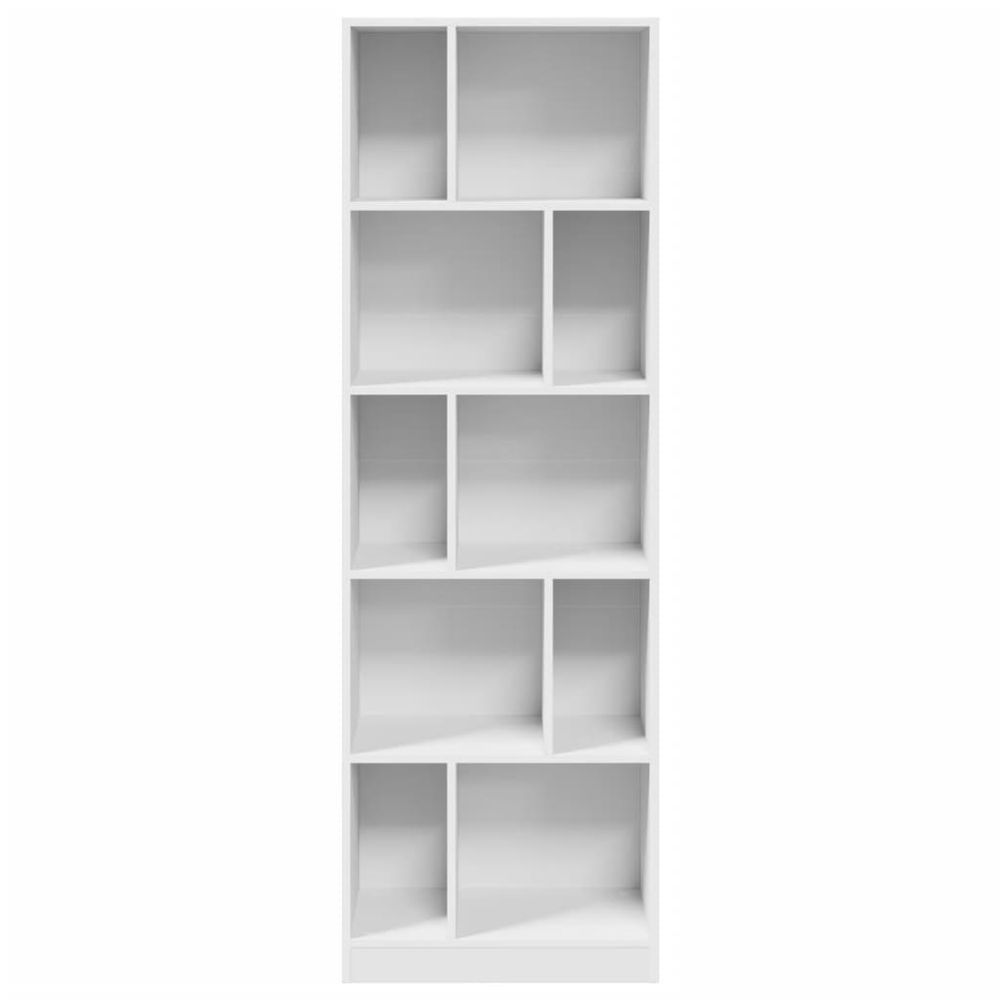 Bookcase White 57x28.5x174 cm vidaXL Engineered Wood - Bookcase from vidaXL