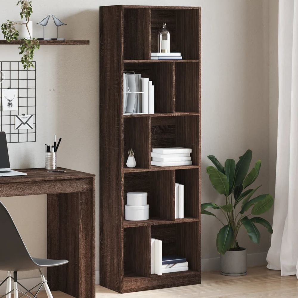 Bookcase White 57x28.5x174 cm vidaXL Engineered Wood - Bookcase from vidaXL