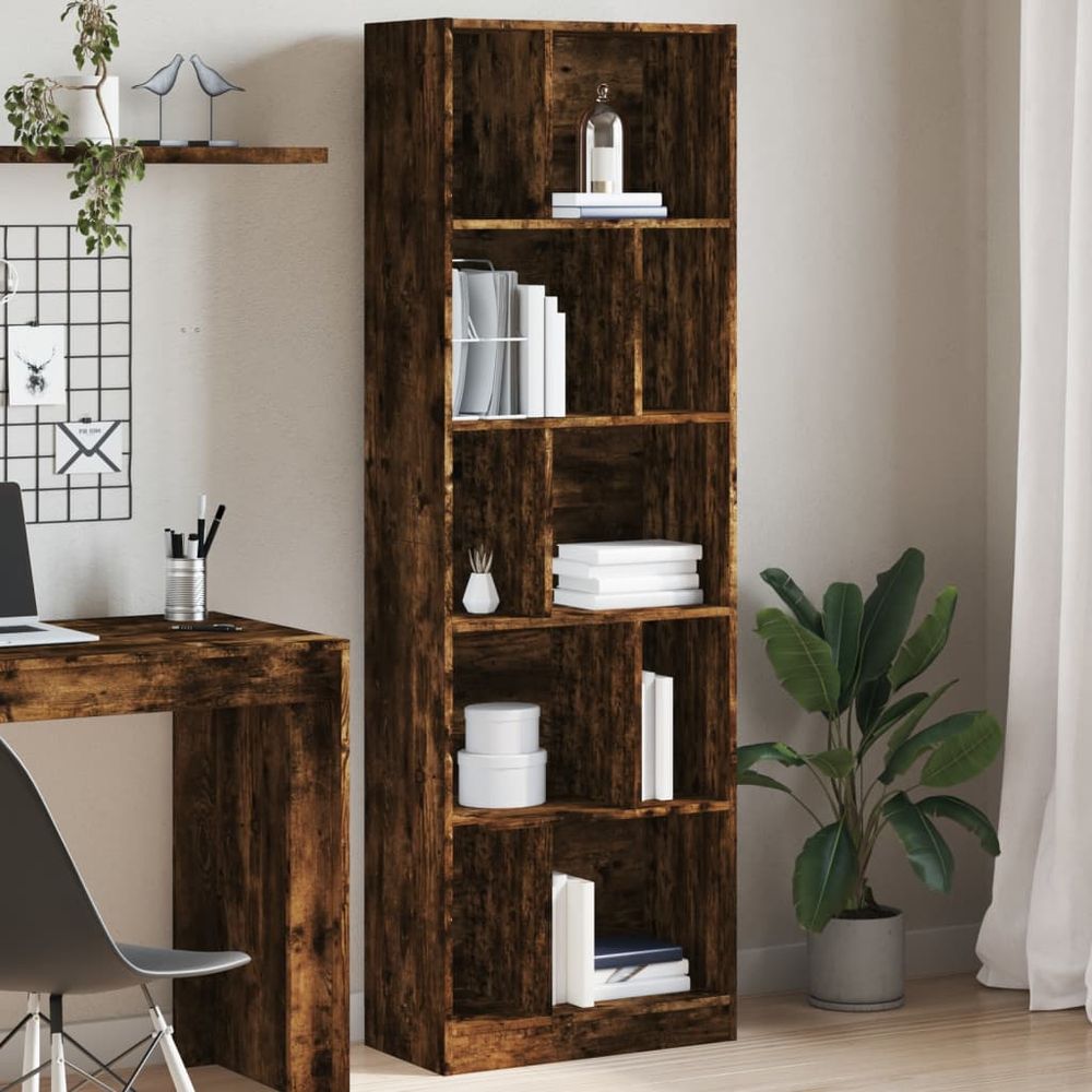Bookcase White 57x28.5x174 cm vidaXL Engineered Wood - Bookcase from vidaXL