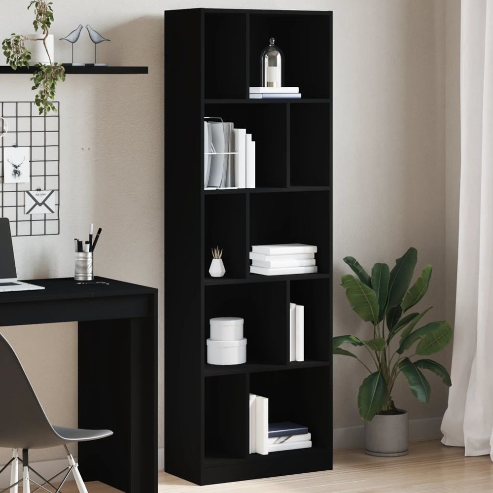 Bookcase White 57x28.5x174 cm vidaXL Engineered Wood - Bookcase from vidaXL