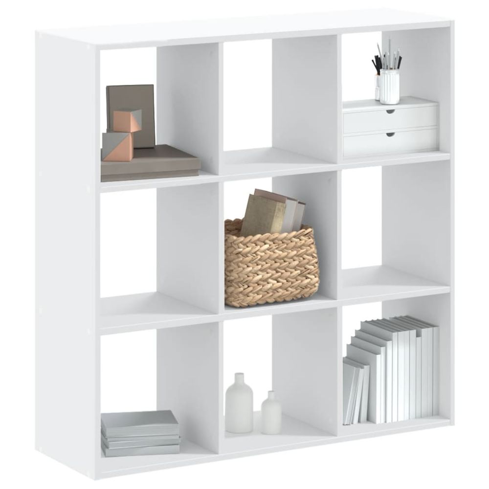 Bookcase White 102x32x102 cm vidaXL Engineered Wood - Bookcase from vidaXL