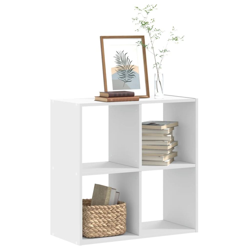 Bookcase White 102x32x102 cm vidaXL Engineered Wood - Bookcase from vidaXL