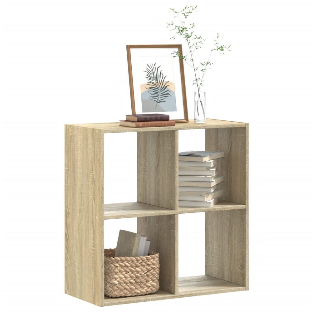 Bookcase White 102x32x102 cm vidaXL Engineered Wood - Bookcase from vidaXL
