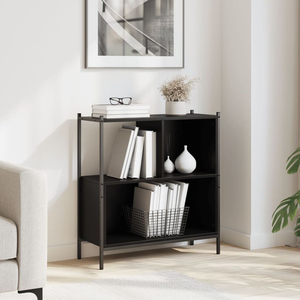 Bookcase Black 72x28x77.5 cm vidaXL Engineered Wood - Bookcase from vidaXL