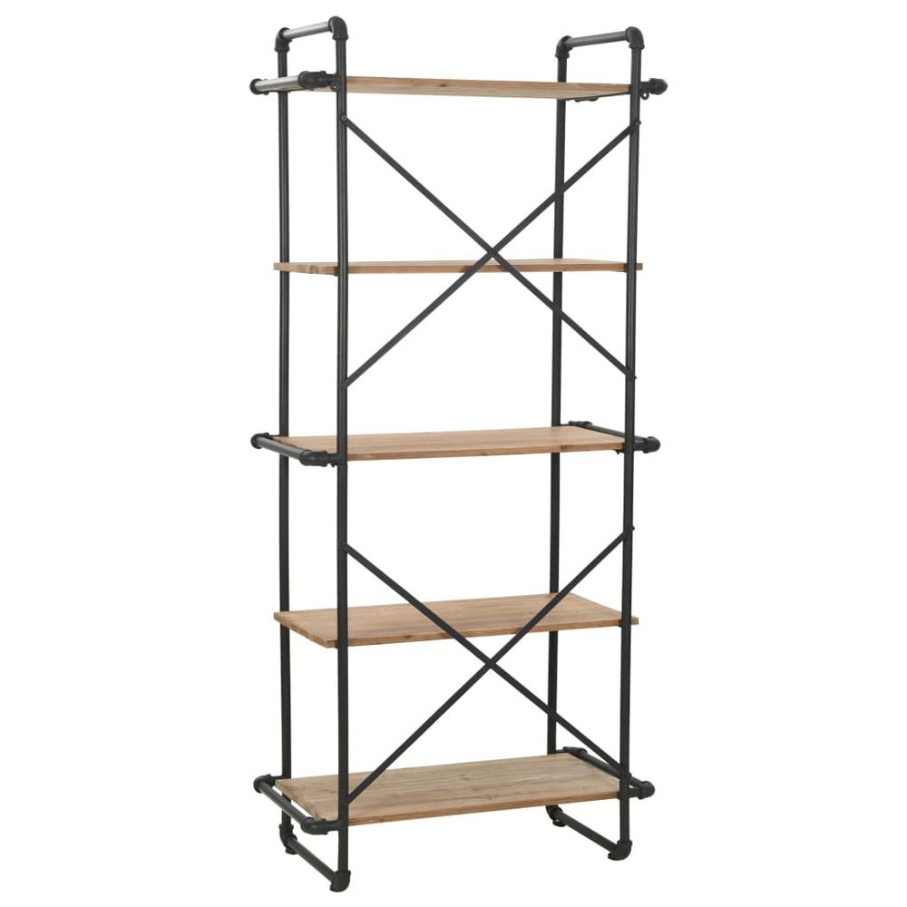 Bookcase Solid Firwood and Steel vidaXL 80x42x180 cm - Bookcase from vidaXL
