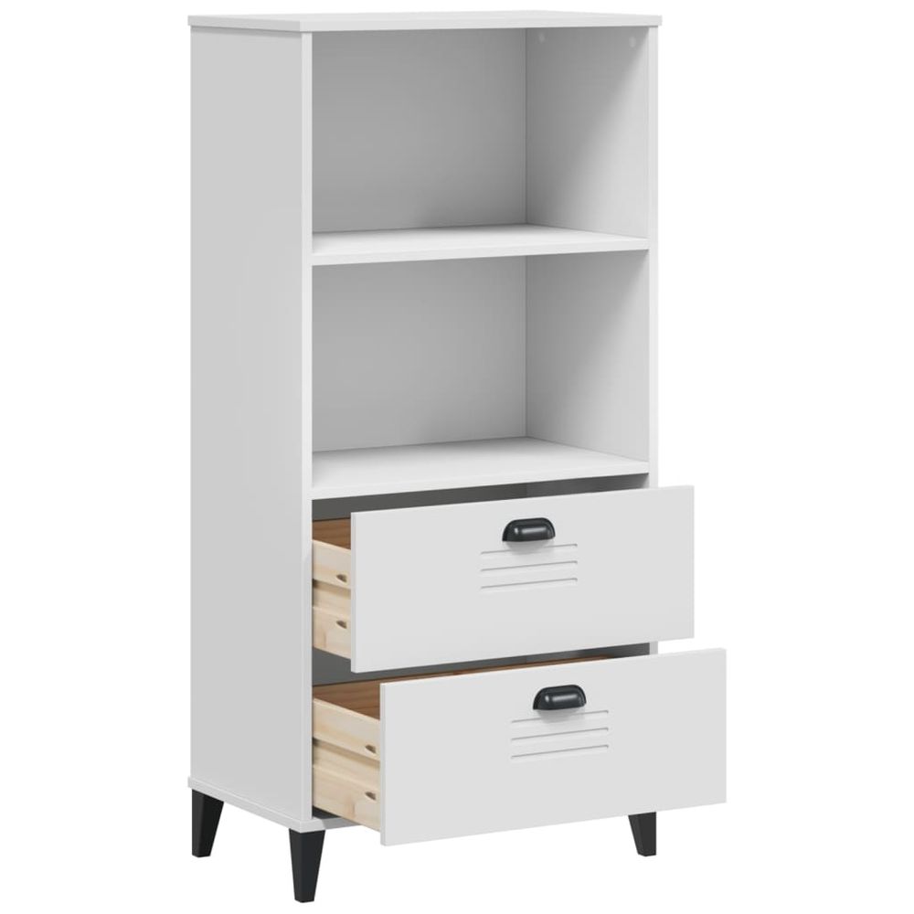 Bookcase VIKEN White 60x35x123 cm vidaXL Engineered Wood - Bookcase from vidaXL