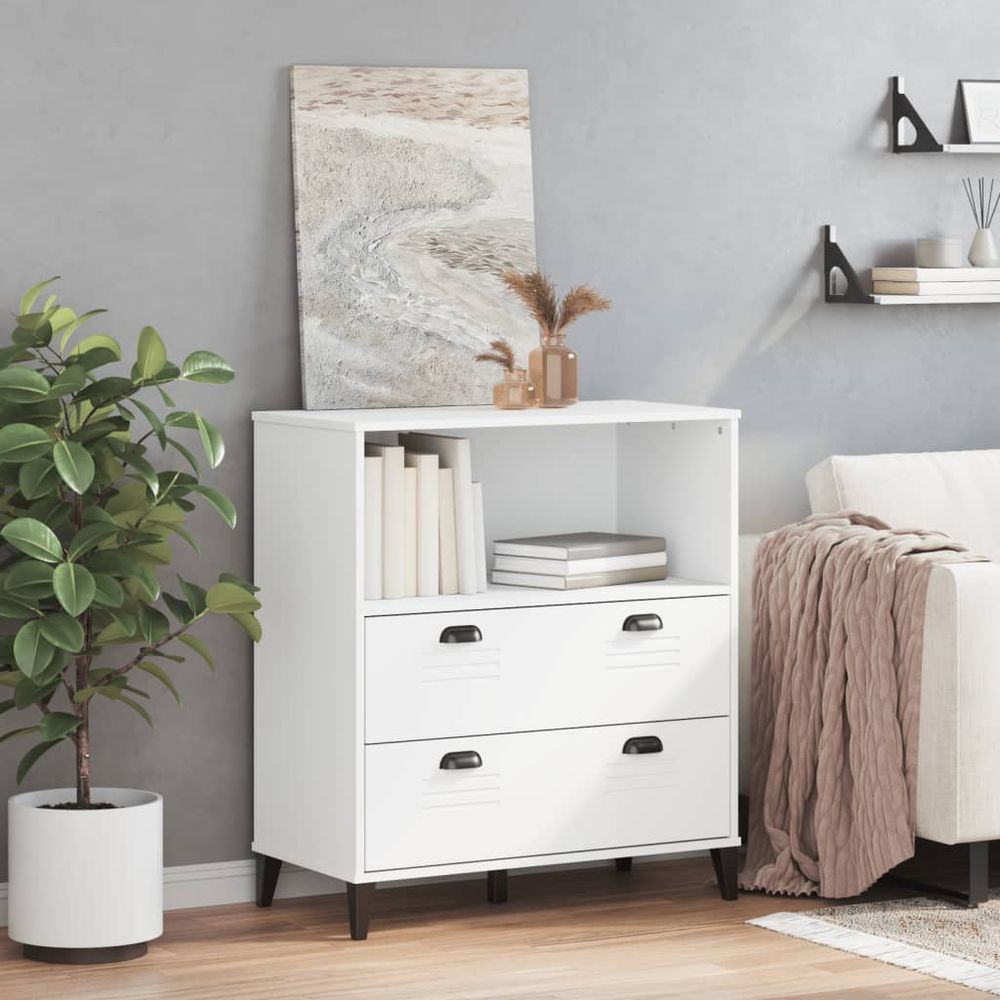 Bookcase VIKEN White 80x40x90 cm vidaXL Engineered Wood - Bookcase from vidaXL