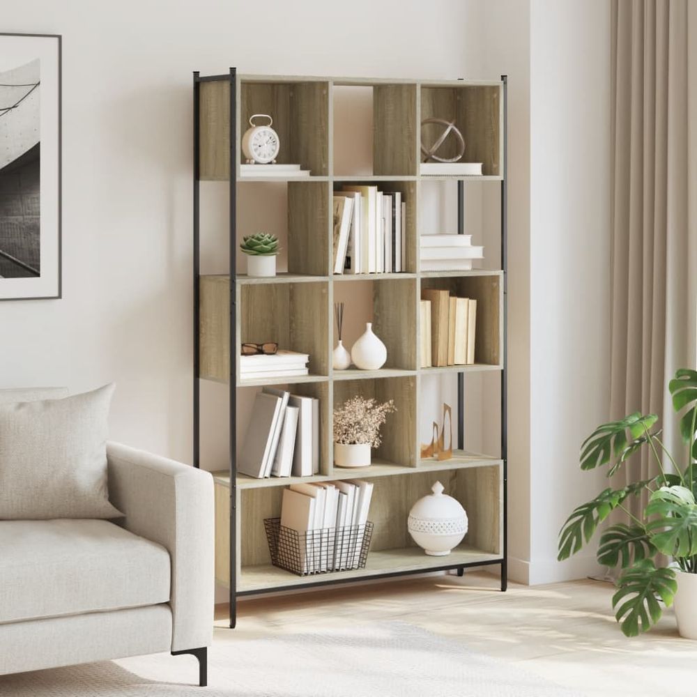 Bookcase Black 102x28x172 cm Engineered Wood vidaXL - Bookcase from vidaXL