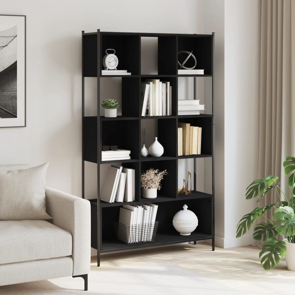 Bookcase Black 102x28x172 cm Engineered Wood vidaXL - Bookcase from vidaXL