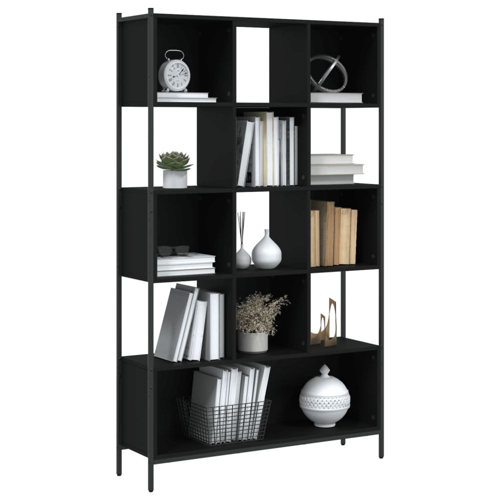 Bookcase Black 102x28x172 cm Engineered Wood vidaXL - Bookcase from vidaXL