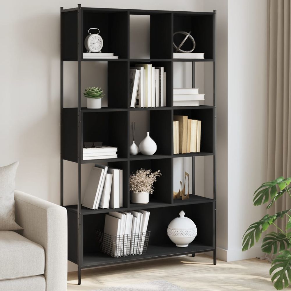 Bookcase Black 102x28x172 cm Engineered Wood vidaXL - Bookcase from vidaXL