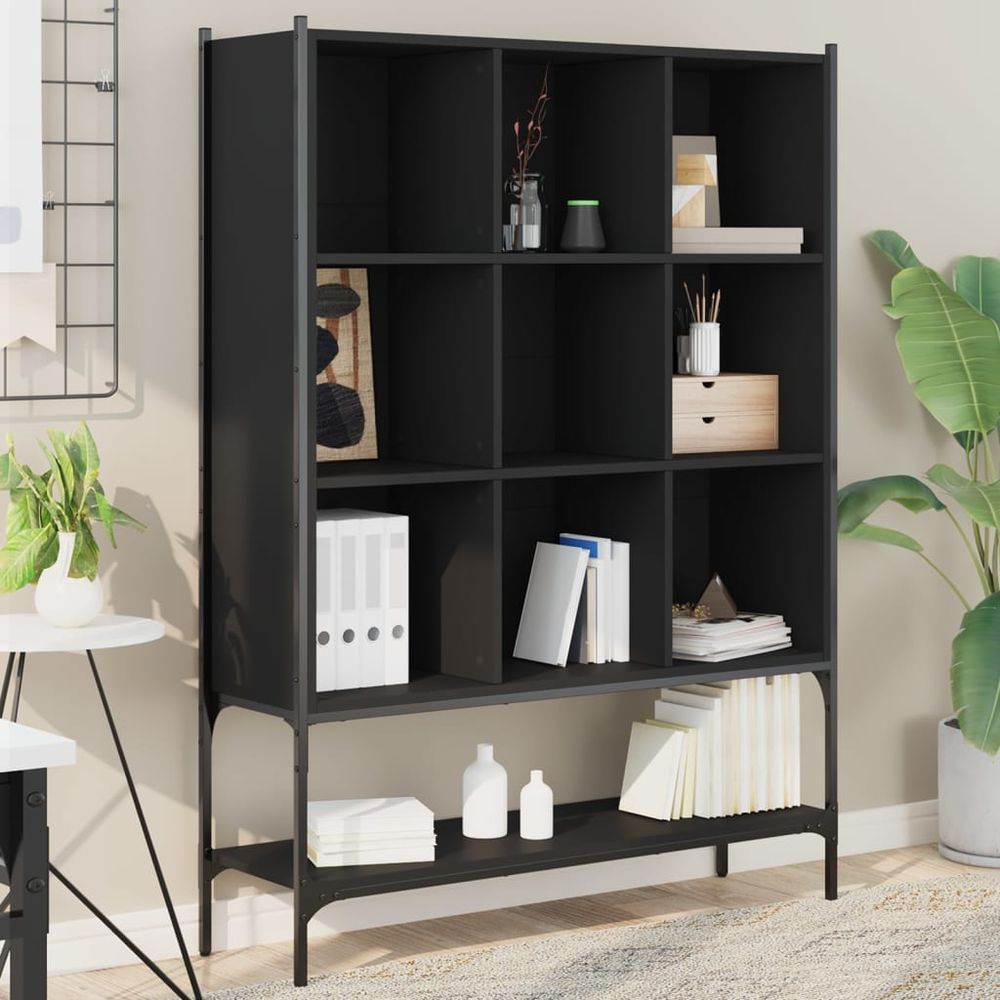 Bookcase Black 102x30x141.5 cm vidaXL Engineered Wood - Bookcase from vidaXL