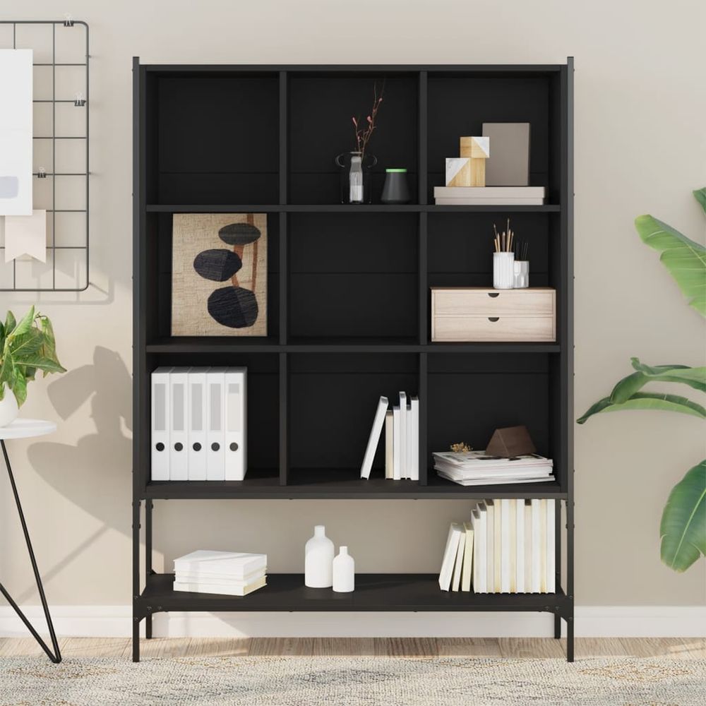 Bookcase Black 102x30x141.5 cm vidaXL Engineered Wood - Bookcase from vidaXL